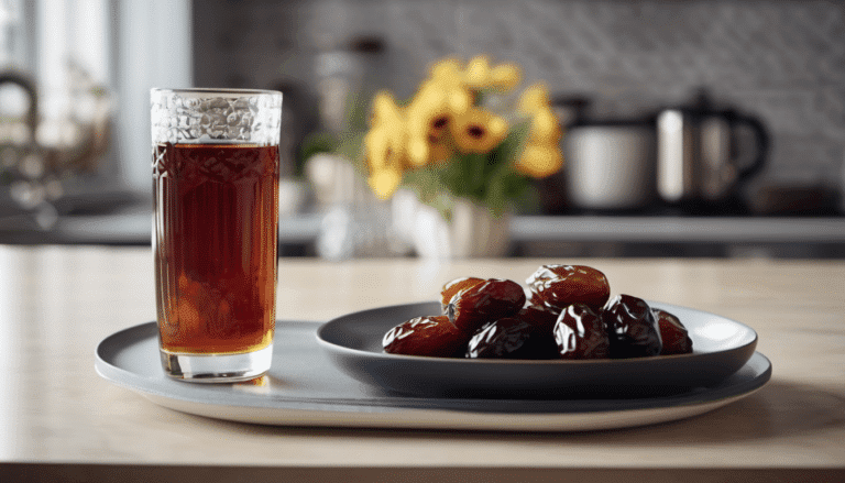 Dates Vinegar with dates in a bowl